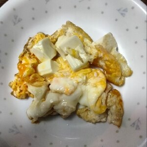 豆腐スクランブルエッグ（バターめんつゆマヨネーズ）